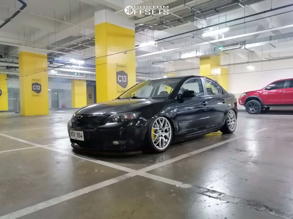 2005 Mazda 3 with 18x8.5 40 HRE P40 and 225/40R18 Westlake Sport