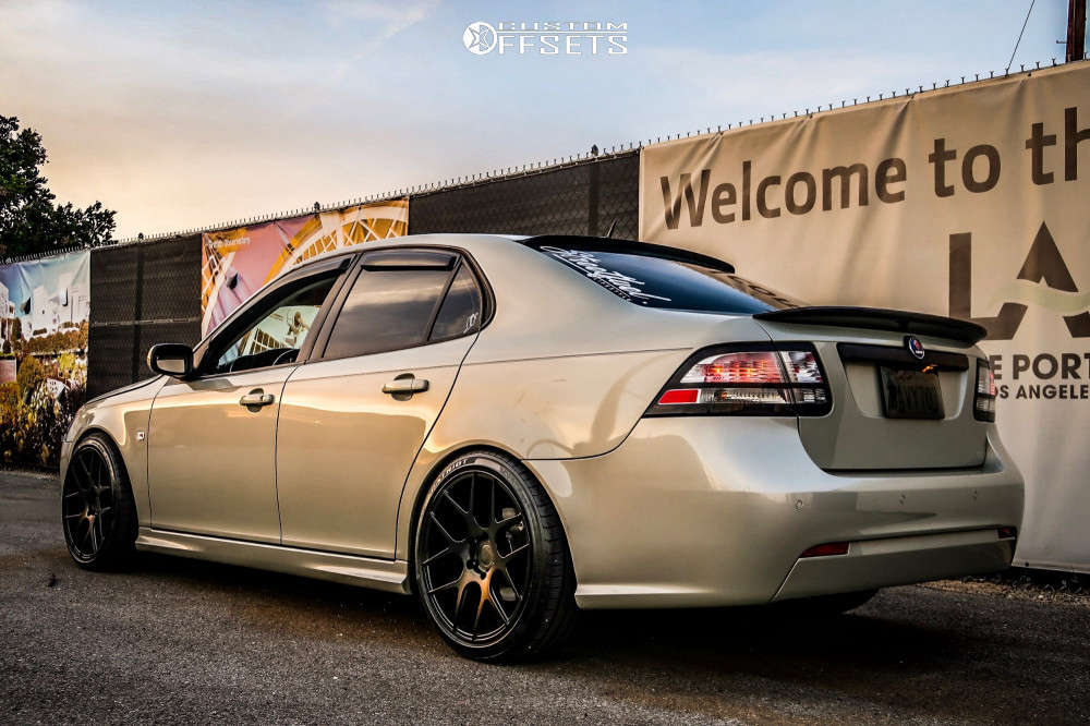 2008 Saab 9-3 with 18x8.5 35 AVID1 AV30 and 225/40R18 Nankang NS