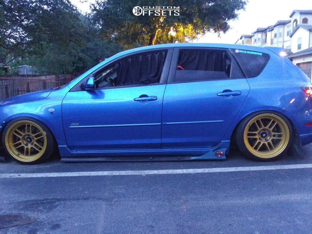 2005 Mazda 3 with 16x9.5 22 MST Suzuka and 205/40R16 Achilles Atr