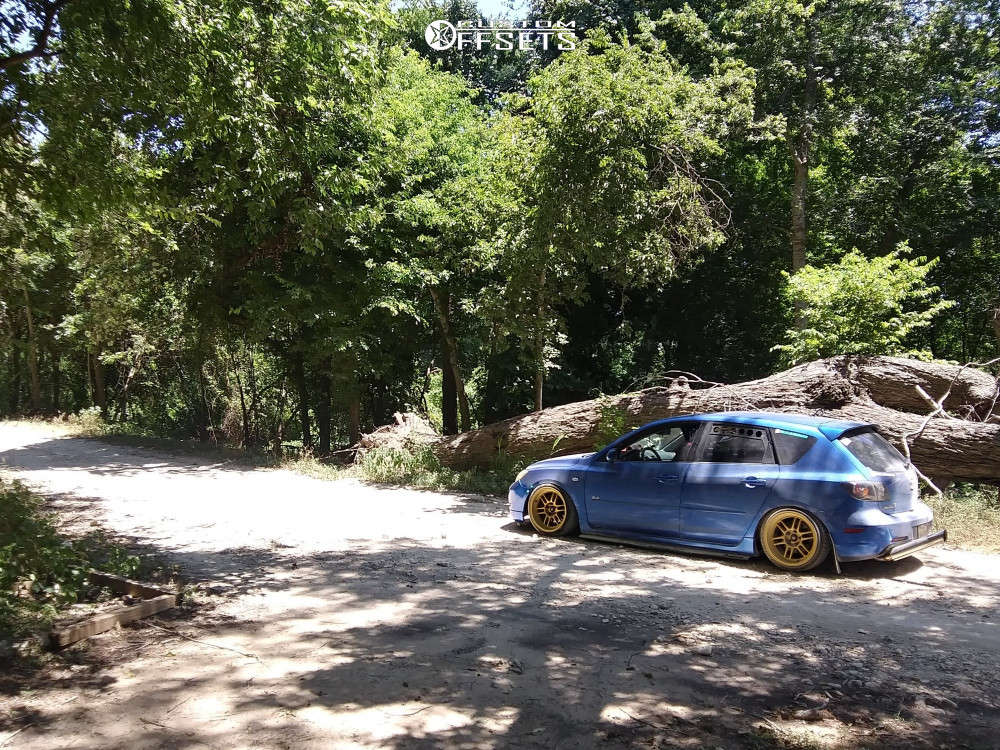 2005 Mazda 3 with 16x9.5 22 MST Suzuka and 205/40R16 Achilles Atr