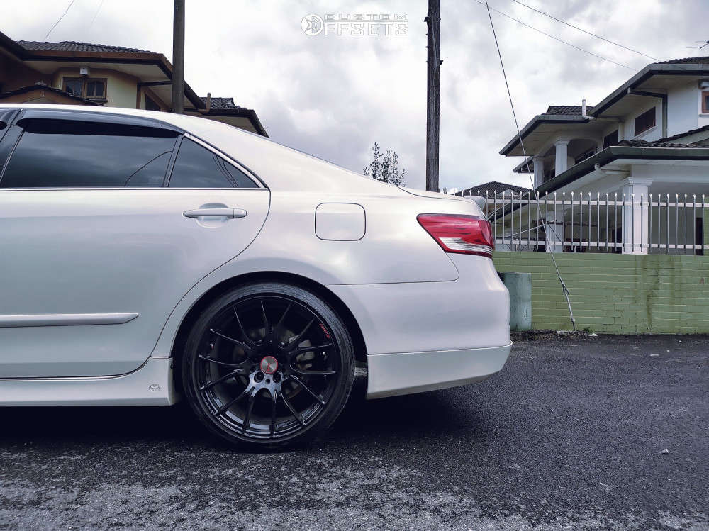 2011 Toyota Camry with 19x8.5 38 Rays Engineering Homura 2x7 and 245 ...