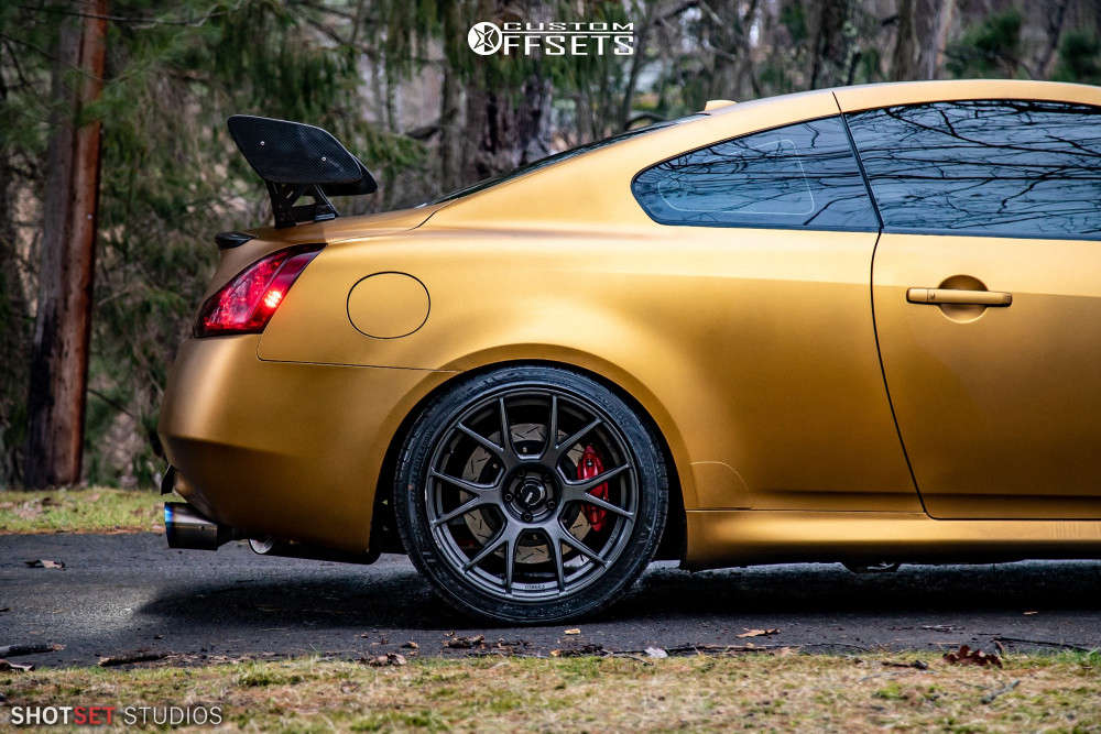 2013 Infiniti G37 Wheel Offset HellaFlush Coilovers 916632 Custom Offsets