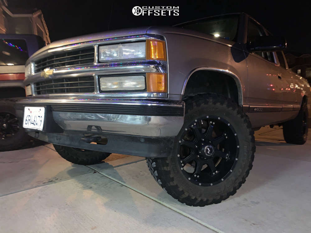 1998 Chevrolet K1500 with 18x9 -6 Raceline Assault and 33/12.5R18 Toyo ...