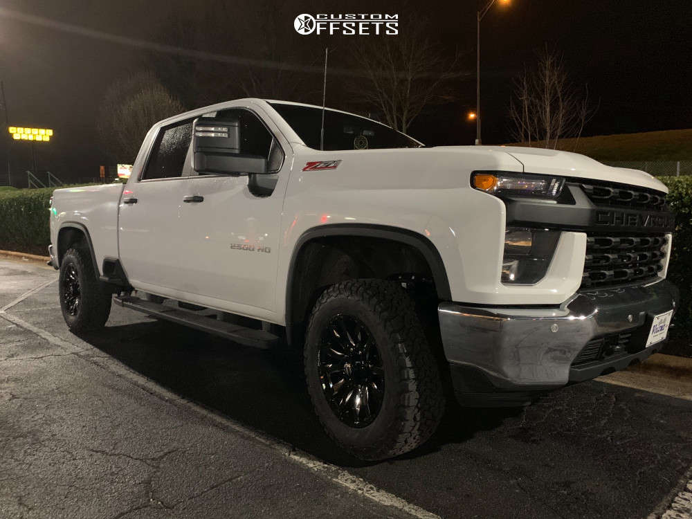 2020 Chevrolet Silverado 2500 HD with 20x9 20 Fuel Blitz and 35/12.5R20 BFGoodrich All Terrain