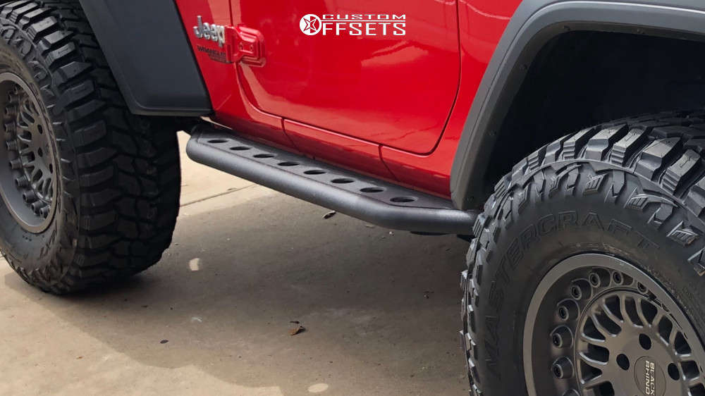 2019 Jeep Wrangler with 17x9.5 8 Black Rhino Fury and 315/70R17