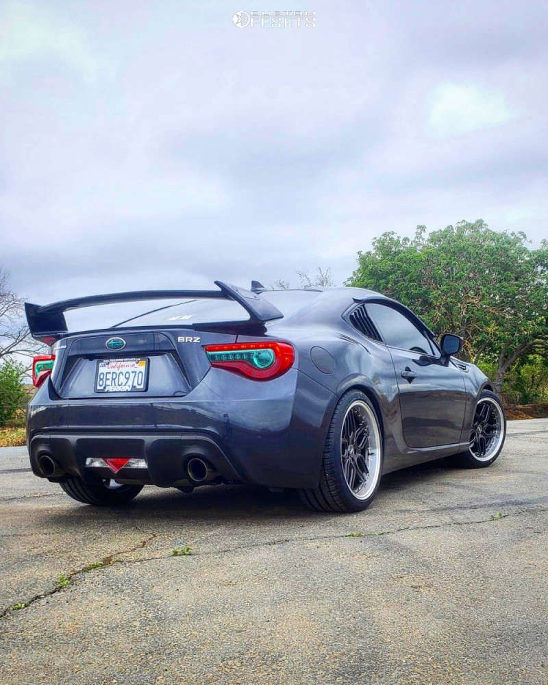 2017 Subaru BRZ with 18x9.5 35 ESR CS15 and 255/35R18 Falken Azenis ...
