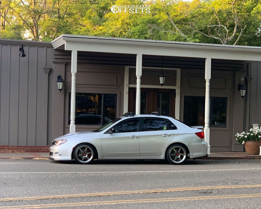 2008 Subaru Impreza with 18x8.5 35 Aodhan Ah08 and 215/35R18