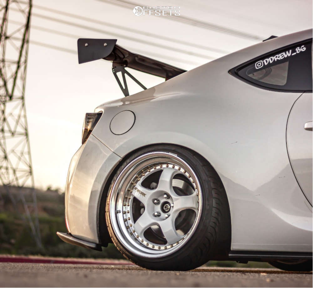 Stock 86 Rims 2017 Toyota 86 with 18x10 18 Work Meister S1 3P and 225/35R18 Federal ...