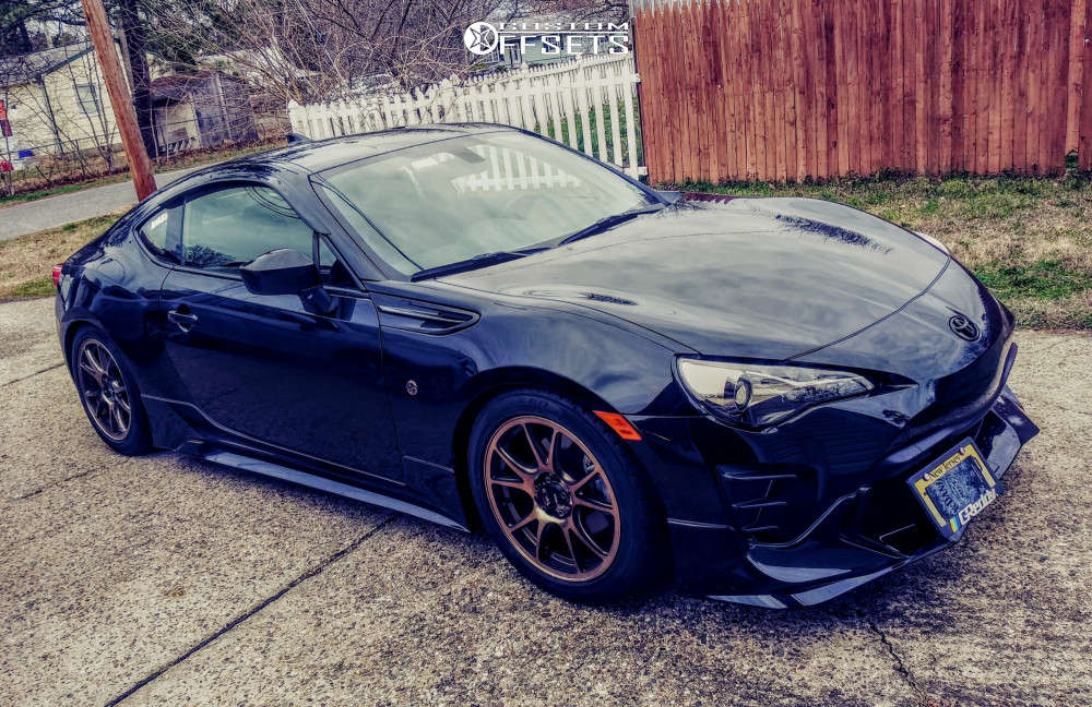 2019 Toyota 86 with 17x8 38 Konig Freeform and 235/45R17 Falken