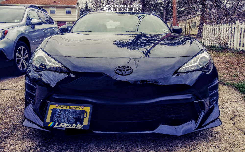 2019 Toyota 86 with 17x8 38 Konig Freeform and 235/45R17 Falken