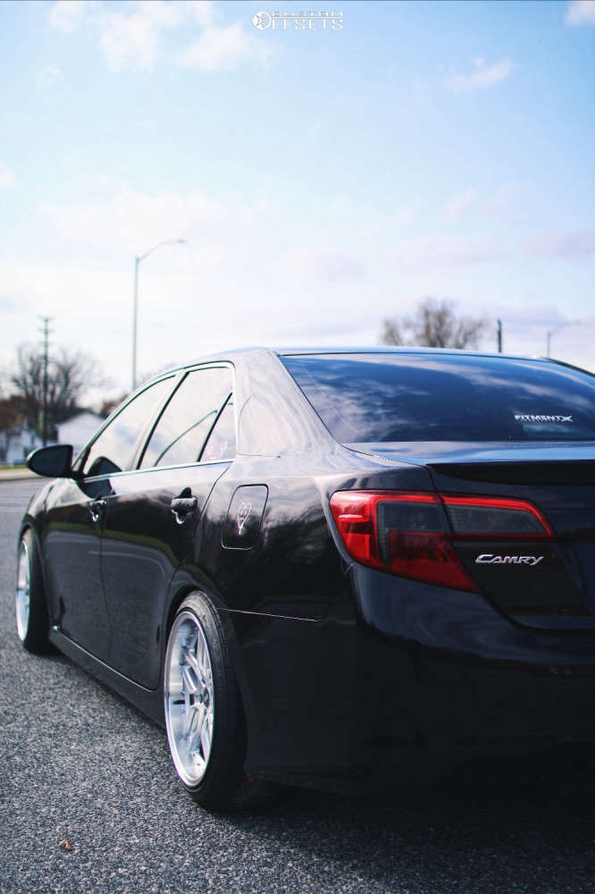 2013 Toyota Camry with 18x9.5 22 ESR CS15 and 225/40R18 Federal SS595 ...