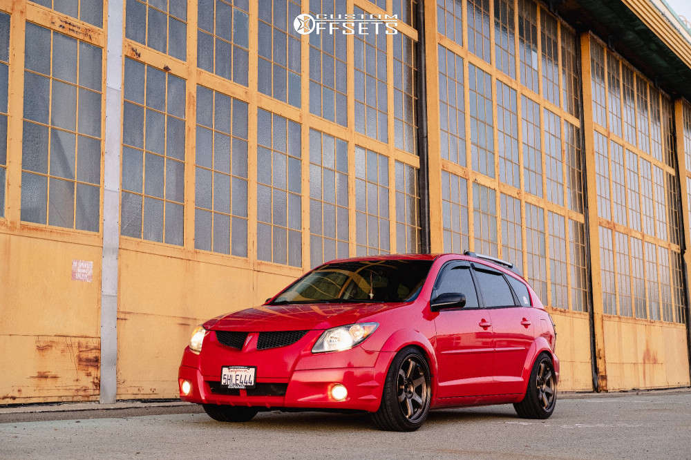 2004 Pontiac Vibe with 18x9.5 38 Rays Engineering Te37 and 235