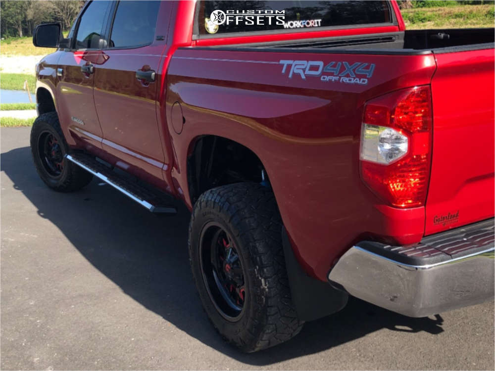 2017 Toyota Tundra with 18x9 -12 Fuel Stroke and 285/65R18 Nitto Ridge ...