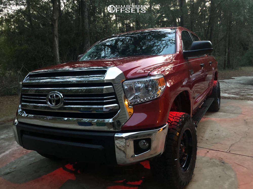 2017 Toyota Tundra with 18x9 -12 Fuel Stroke and 285/65R18 Nitto Ridge ...