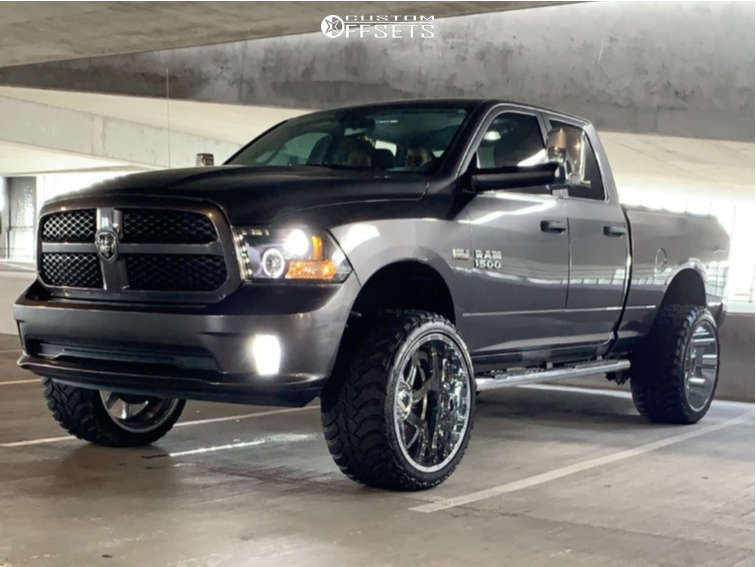 2015 Ram 1500 with 24x14 -76 American Truxx Vortex and 35/13.5R24