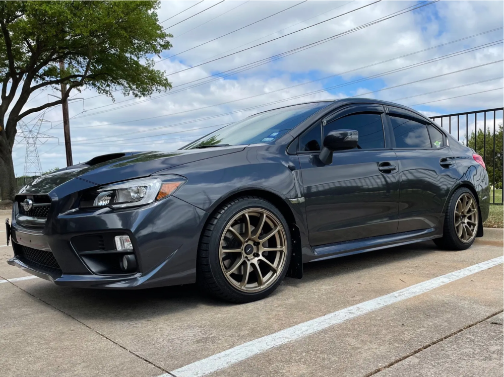 2017 Subaru WRX with 18x9.5 38 AVID1 AV27 and 245/40R18 Sumitomo