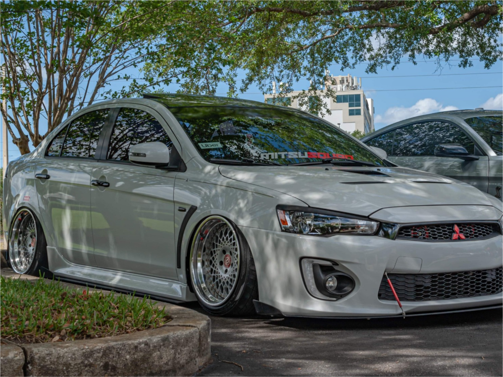 2017 Mitsubishi Lancer with 18x10 5 Brada BR-1 and 225/35R18