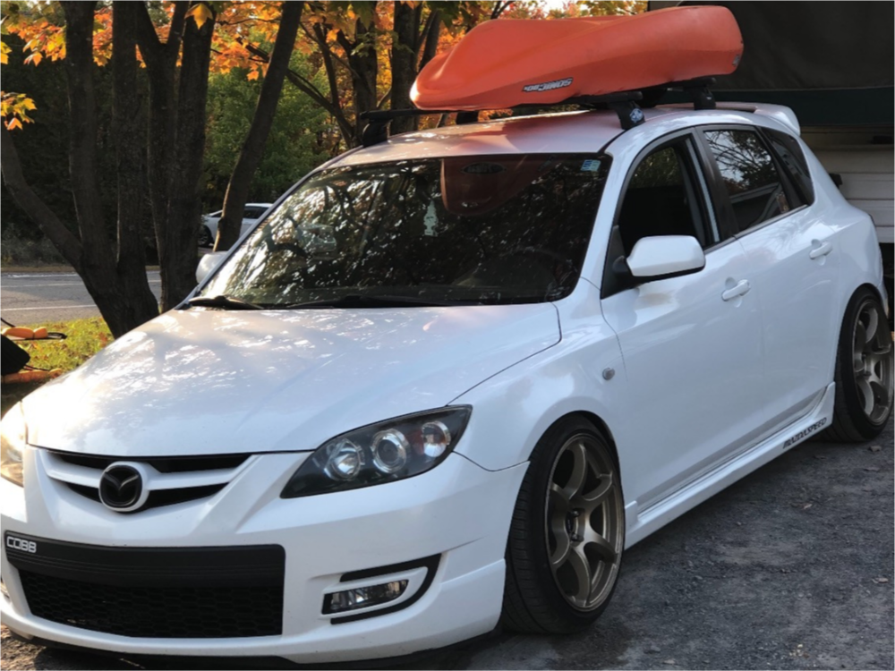 2009 Mazda MazdaSpeed3 with 18x9.5 38 AVID1 AV26 and 225/40R18