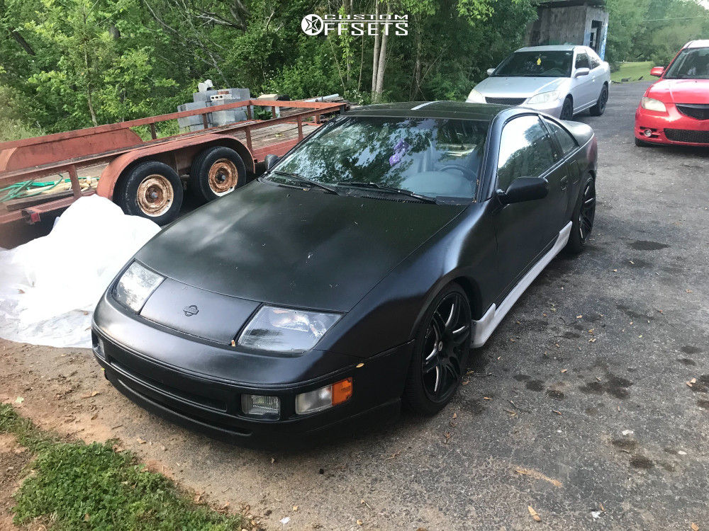 1991 Nissan 300ZX with 18x9 25 Konig Deception and 235/40R18