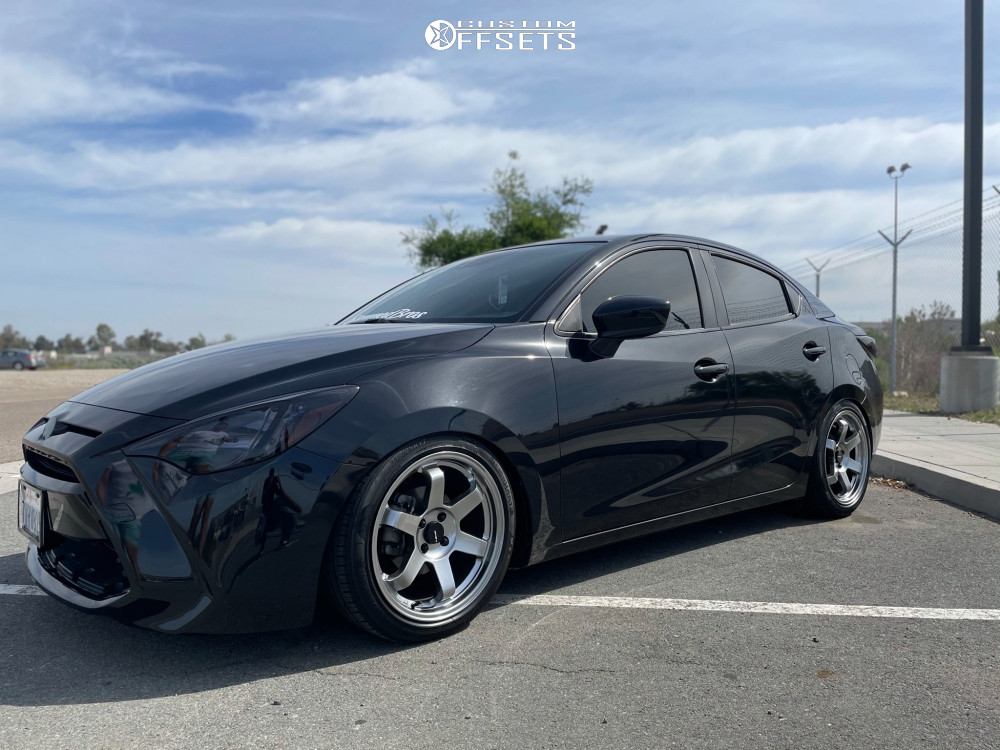 2017 Toyota Yaris IA with 17x8 35 AVID1 AV6 and 215/45R17 Lionhart