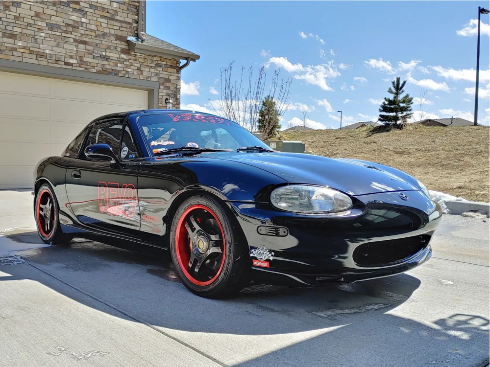 1999 Mazda Miata with 16x7 42 Advan Racing SA3R and 205/45R16 Toyo