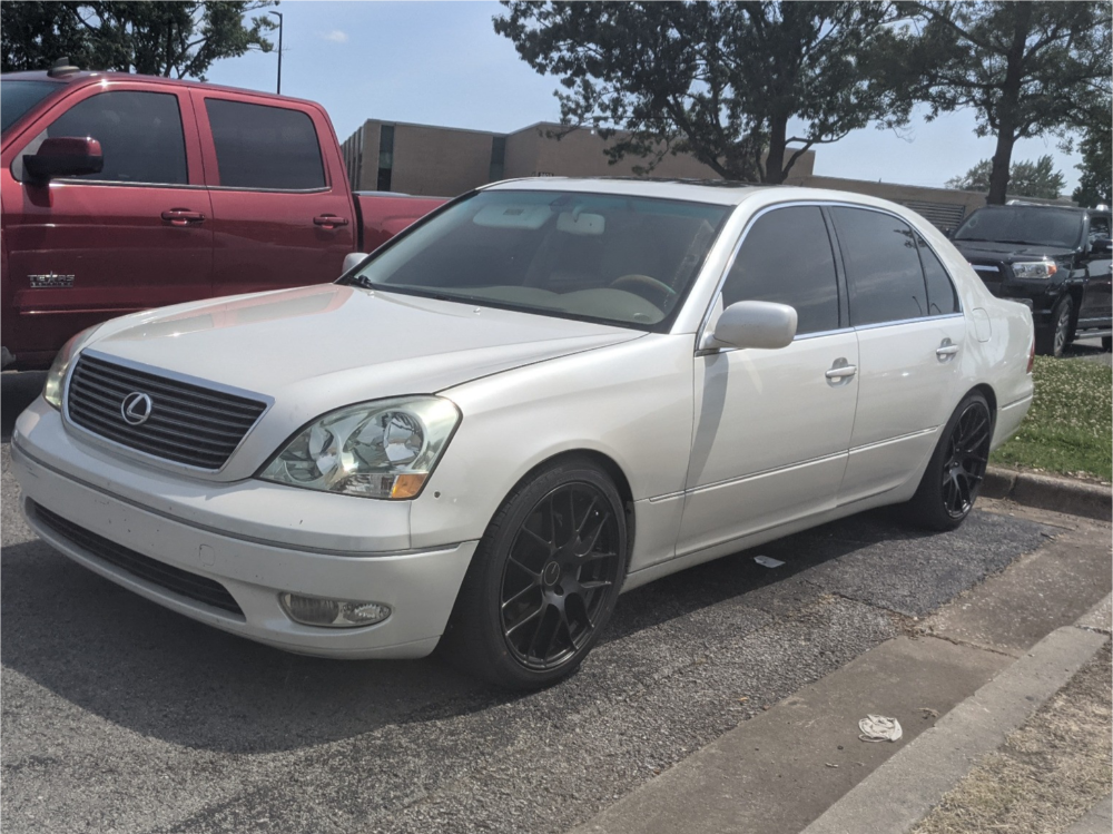 2002 Lexus LS430 with 19x8.5 35 Enkei Raijin and 245/40R19 Nexen