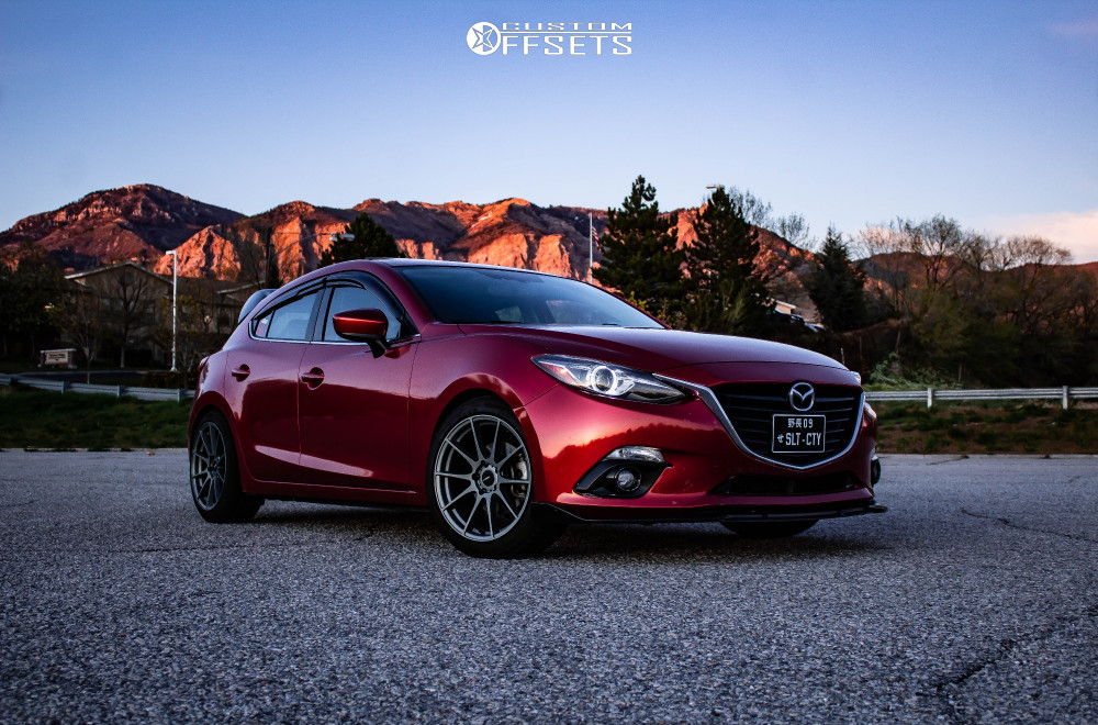 2016 Mazda 3 with 18x8.5 35 AVID1 AV21 and 225/45R18 General