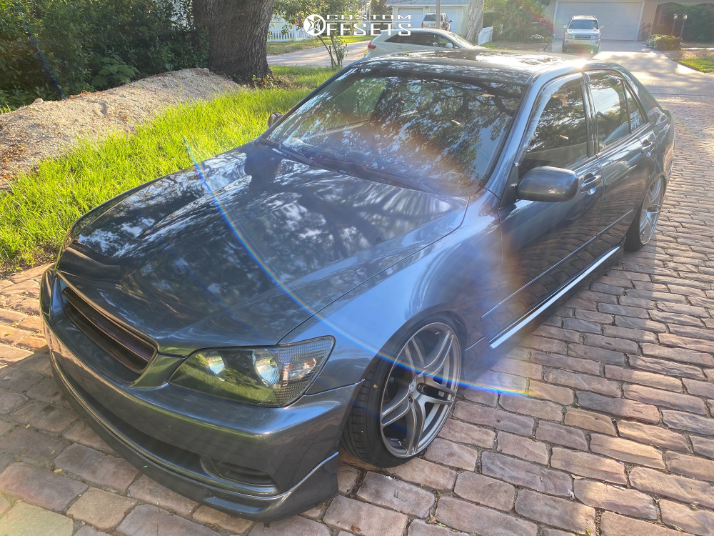 2005 Lexus IS300 with 17x9 22 Advan AVS Model V and 205/40R17