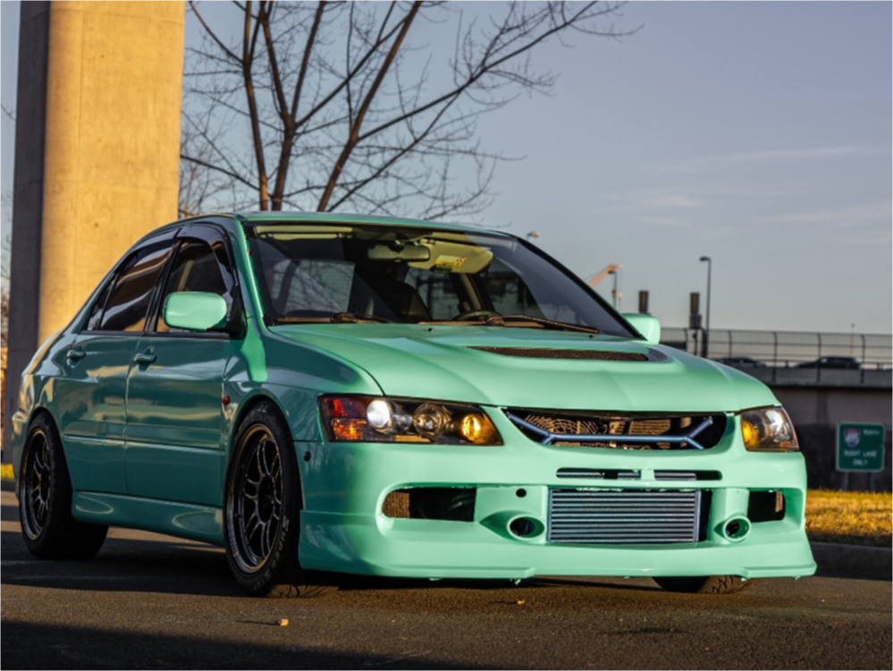frog lancer 　custom order 2003 Mitsubishi Lancer with 17x9.5 18 Enkei Rpf1 and 245/45R17