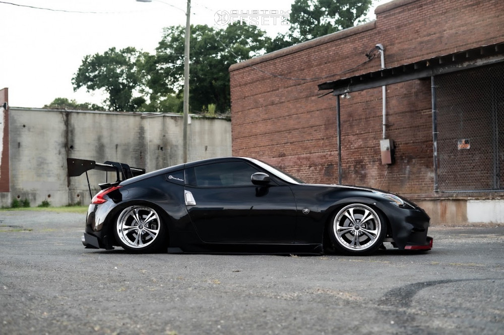 2009 Nissan 370Z with 19x10.5 34 Weds Cerberus 2 and 245/35R19