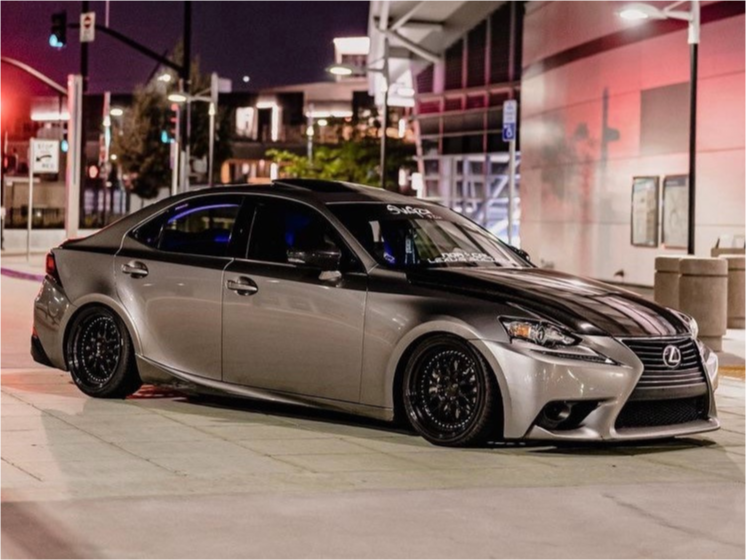 2015 Lexus IS250 with 18x9.5 35 ESR Sr01 and 225/35R18 Accelera