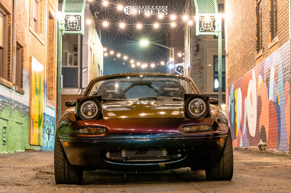 1992 Mazda MX-5 Miata with 15x8 25 JNC Jnc034 and 245/40R15