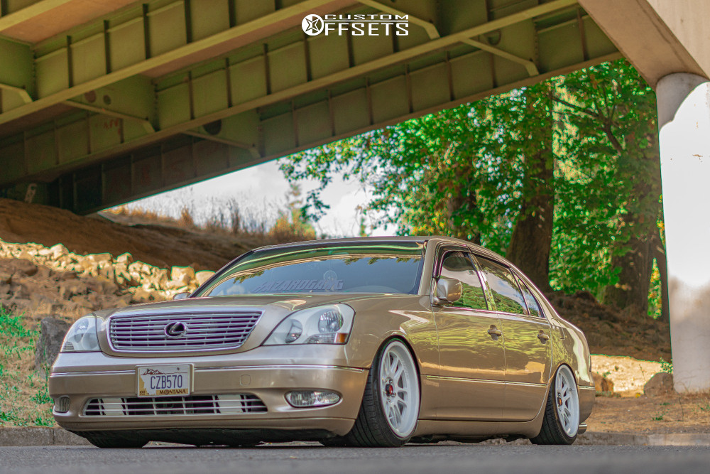 2002 Lexus LS430 with 18x9.5 30 Aodhan Ah07 and 225/40R18 Prinx