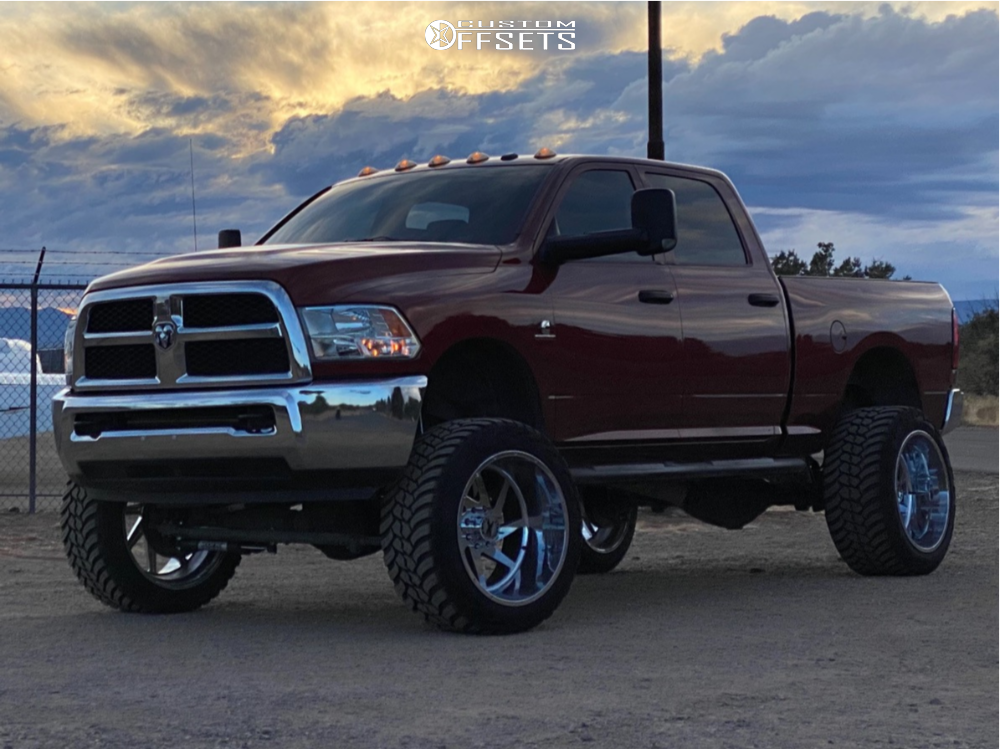 2015 Ram 2500 with 24x14 -76 Xtreme Force Xf6 and 37/13.5R24 AMP