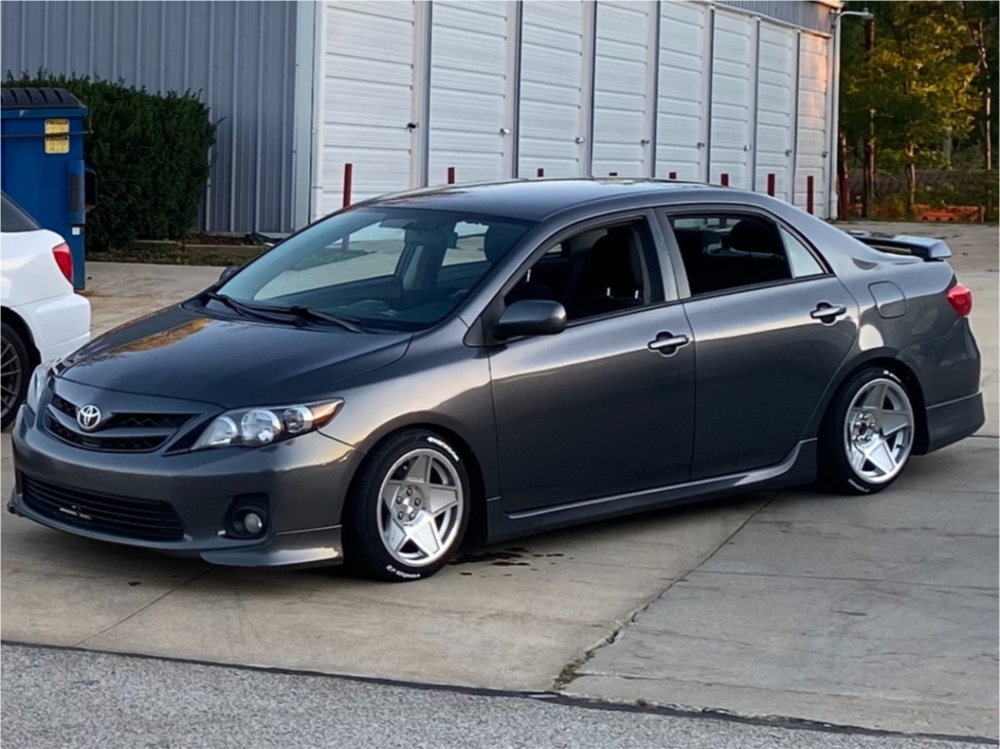 2013 Toyota Corolla with 16x8 25 3SDM 0.05 and 215/40R16 Hankook