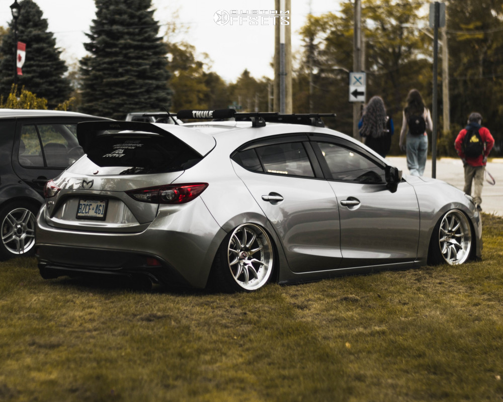 2016 Mazda 3 with 18x9.5 30 Aodhan Ds07 and 225/40R18 Nankang Ns