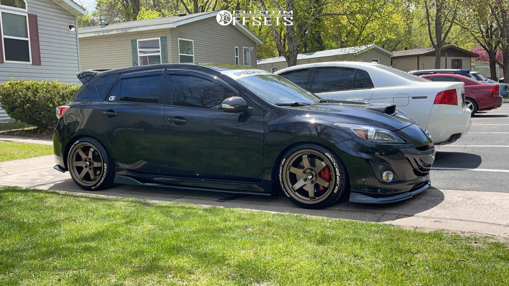 2011 Mazda 3 with 18x8.5 35 ADV.1 Av06 and 215/35R18 Nankang Ns-25