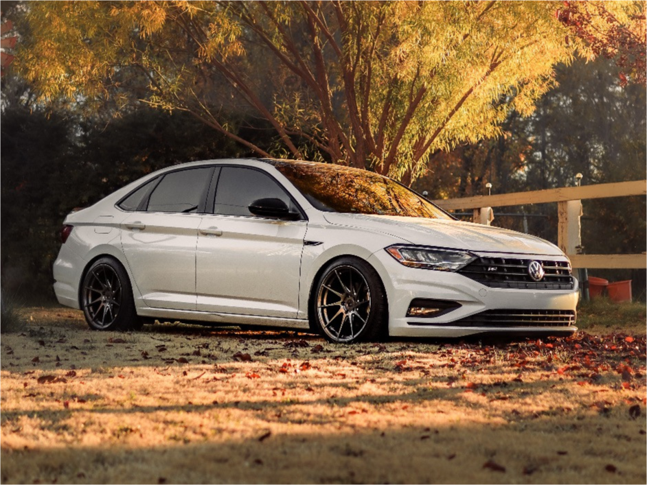 2019 Volkswagen Jetta with 18x9.5 35 Aodhan Ah09 and 235/40R18