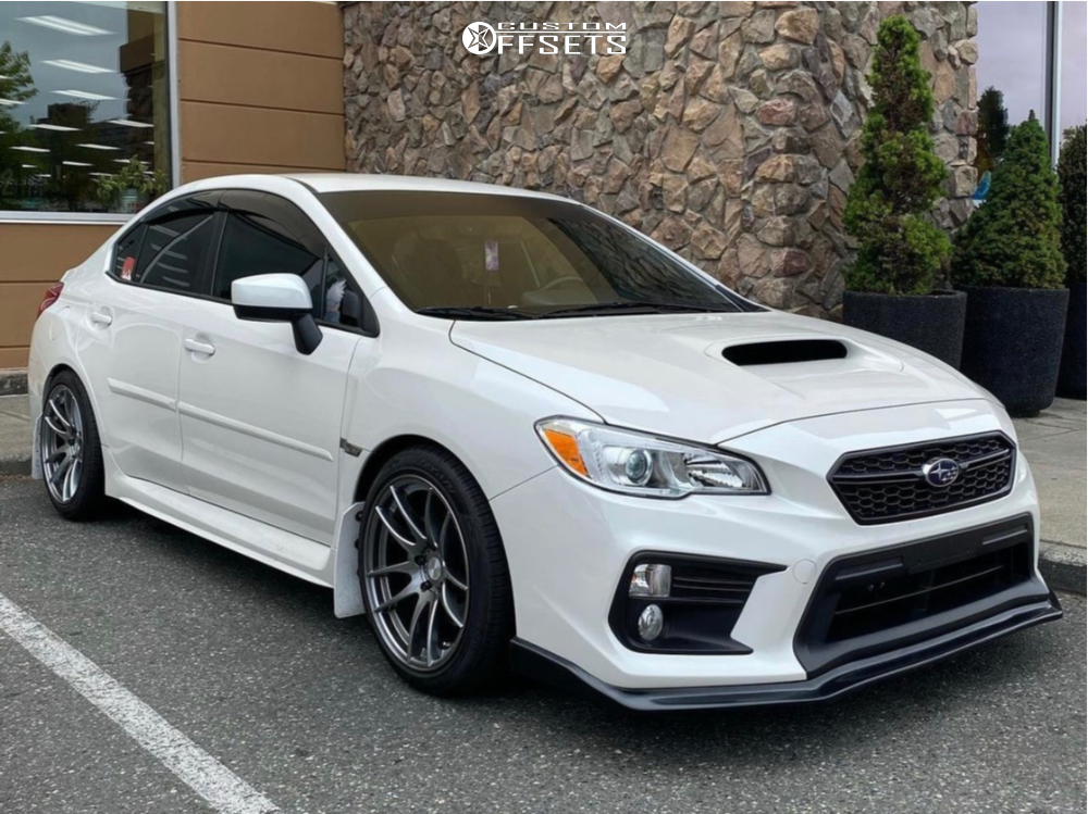 2019 Subaru WRX with 18x9.5 35 AVID1 AV32 and 245/40R18 Lexani