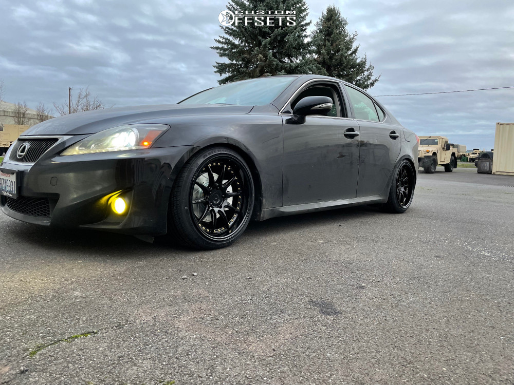 2012 Lexus IS250 with 18x9.5 30 Aodhan Ds07 and 225/40R18 Americus