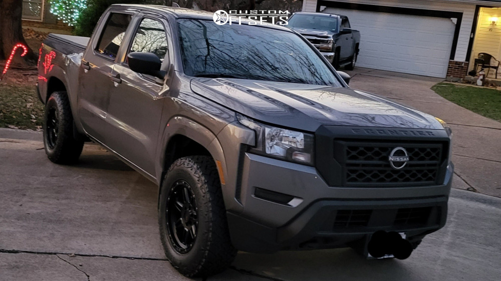 2022 Nissan Frontier with 17x9 3 DX4 Rebel and 265/70R17 Venom