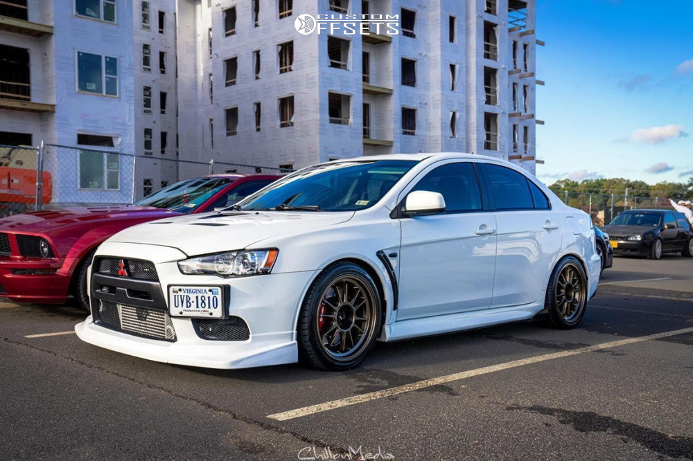 2013 Mitsubishi Lancer with 18x9.5 25 Konig Hypergram and 265