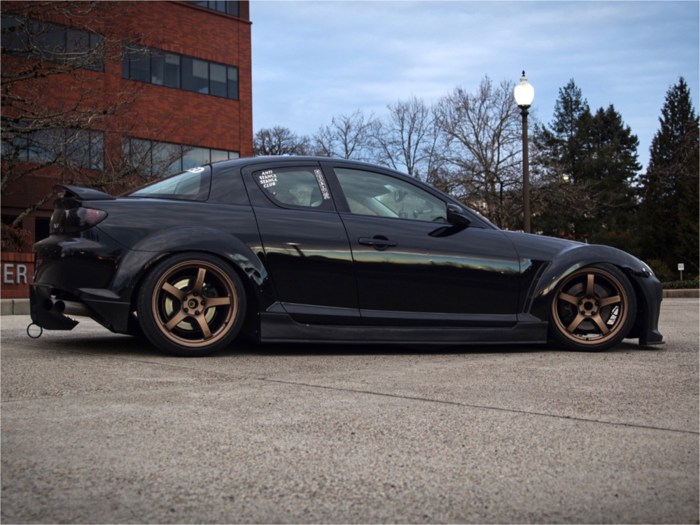 グラムライツ face Ⅱ エクストリーム RAYS 57 rx8 2007 Mazda RX-8 with 18x9.5 38 Gram Lights 57cr and 225/40R18