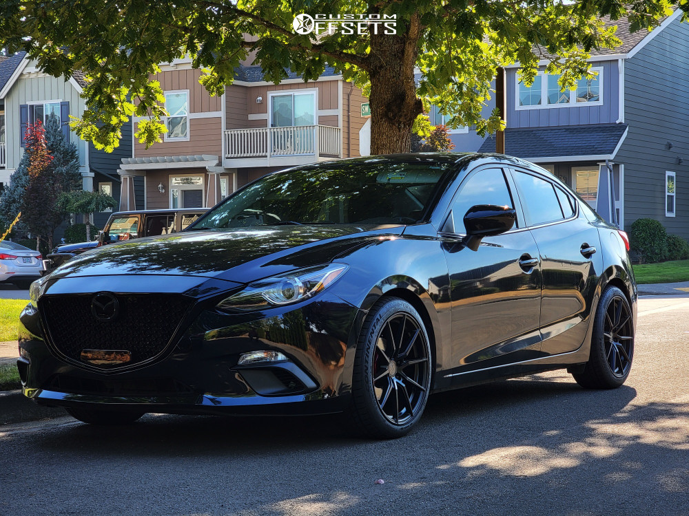 2016 Mazda 3 with 18x8.5 35 Rosenstein Delta and 235/40R18