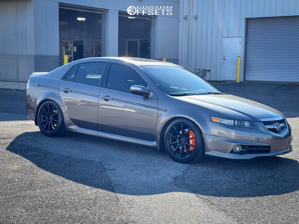2008 Acura TL with 18x8.5 35 AVID1 AV27 and 235/40R18 Riken and