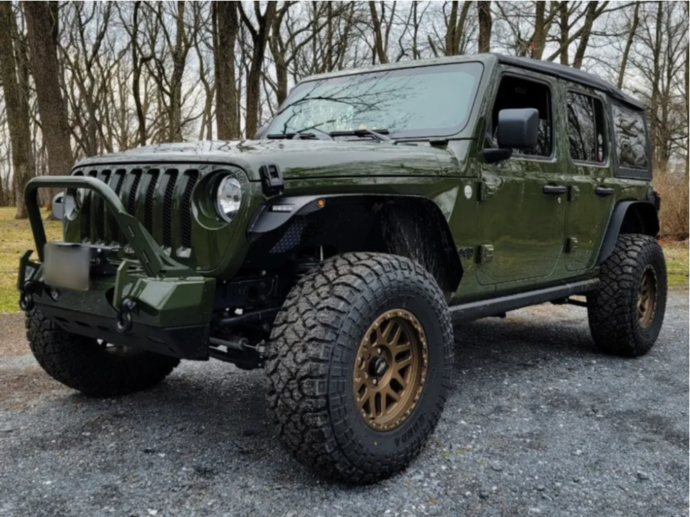 2021 Jeep Wrangler with 17x9 -12 Rock Trix RT110 and 35/12.5R17