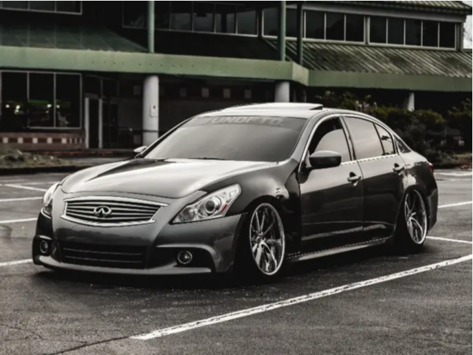 2013 INFINITI G37 with 19x10.5 22 Weds Kranze Vishnu and 235/35R19