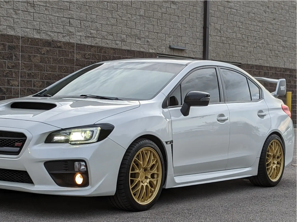 2015 Subaru WRX STI with 18x8.5 35 Motegi MR153 and 255/35R18