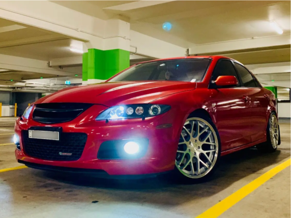 2006 Mazda 6 with 19x8.5 45 Vertini Magic and 235/35R19