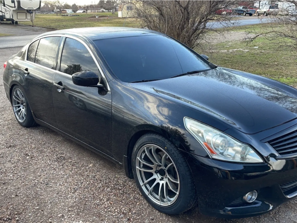 2010 INFINITI G37 with 18x9.5 38 AVID1 AV20 and 255/45R18 Atrezzo